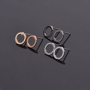 New minimalist circle stud earrings